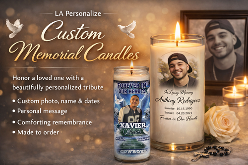 Custom Memorial Candle